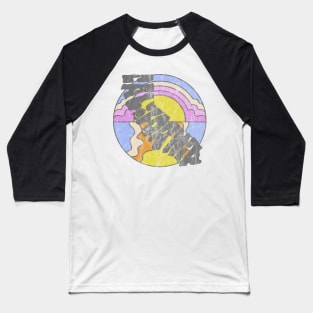 Retro California Sunset Baseball T-Shirt